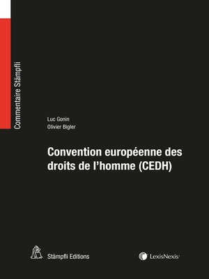 cover image of Convention européenne des droits de l'homme (CEDH)